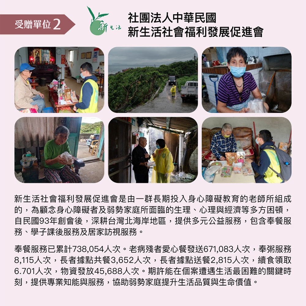 【公益捐贈】《NPO channel》集食送愛《為成長孩童的營養均衡》菜品聯合募集 (購買者不會收到商品)-常態公益-當月訂單集購次月中旬出貨