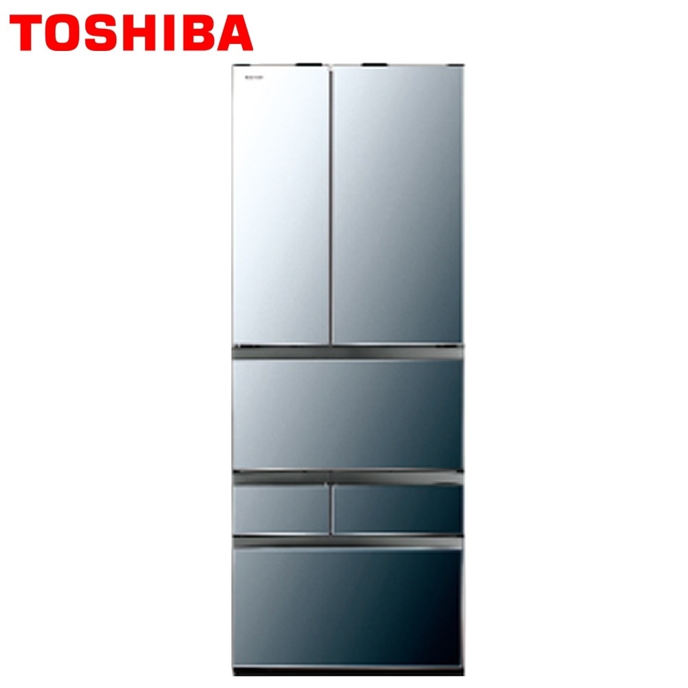 【TOSHIBA 東芝】GR-ZP600TFW(X) 601公升無邊框玻璃六門變頻電冰箱 極光鏡面(含基本安裝)