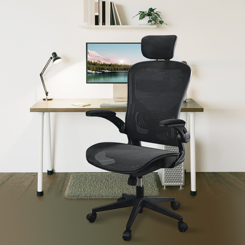 【AOTTO】高背透氣網布可後躺升降電腦椅(電腦椅 辦公椅 網椅 老闆椅)