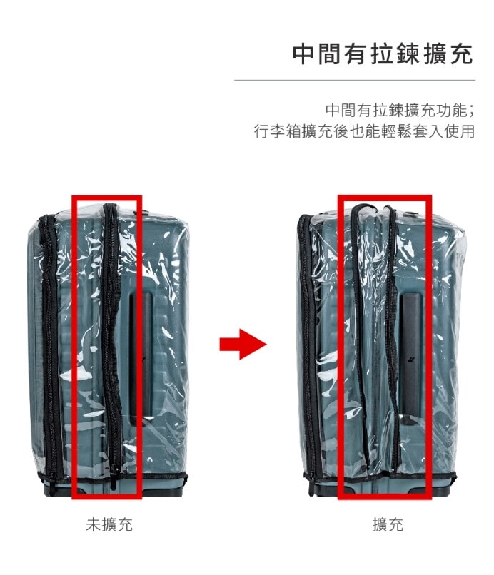 【CROWN】LOJEL CUBO系列專用透明保護套-30吋｜趣買購物