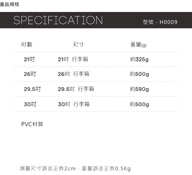【CROWN】LOJEL CUBO系列專用透明保護套-30吋｜趣買購物