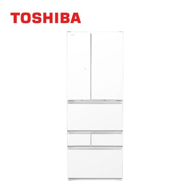 【TOSHIBA 東芝】601公升無邊框玻璃六門變頻電冰箱 鏡面白GR-ZP600TFW(B5) 極光白