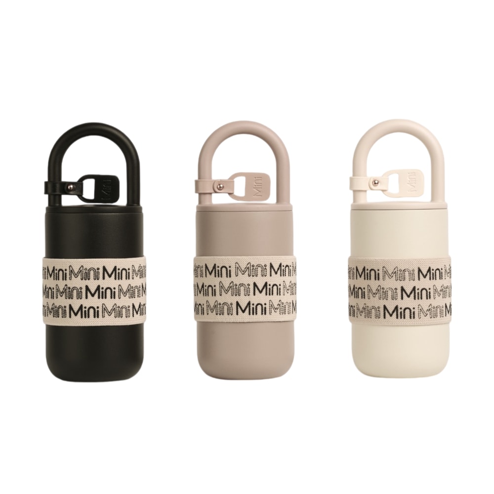 【mini】隨行背帶保溫杯400ml（附背帶）共三色