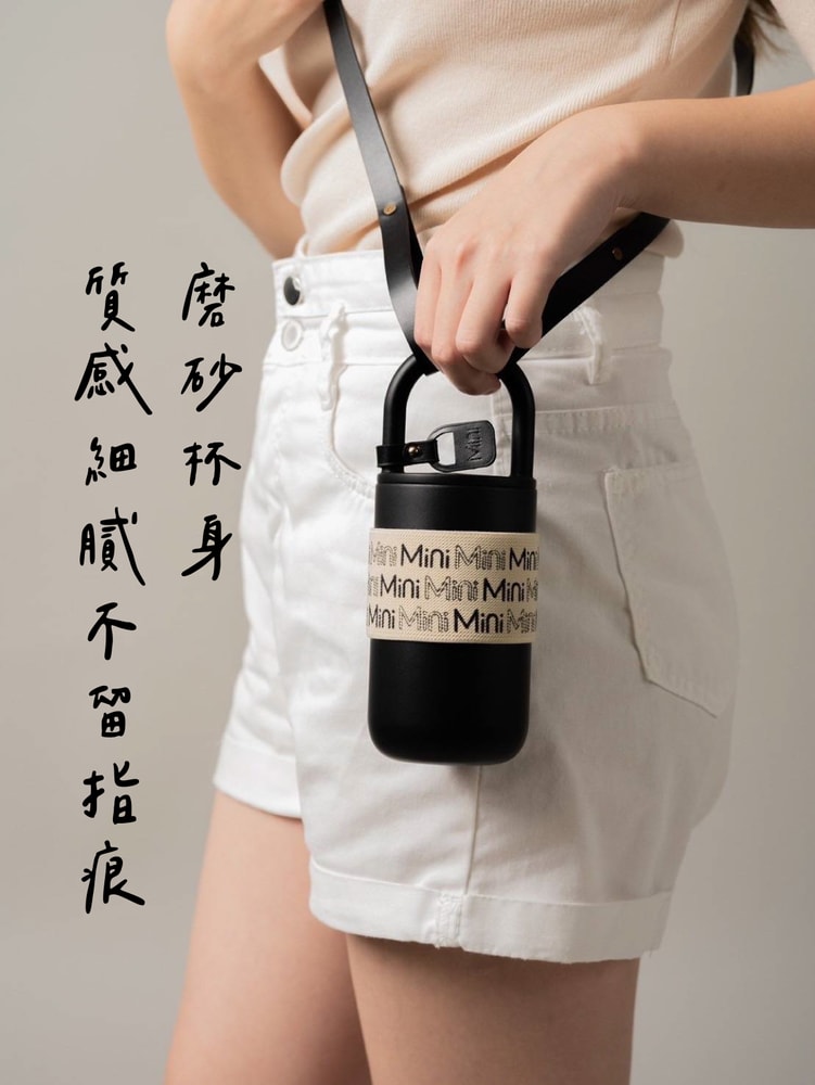 【mini】隨行背帶保溫杯400ml（附背帶）共三色