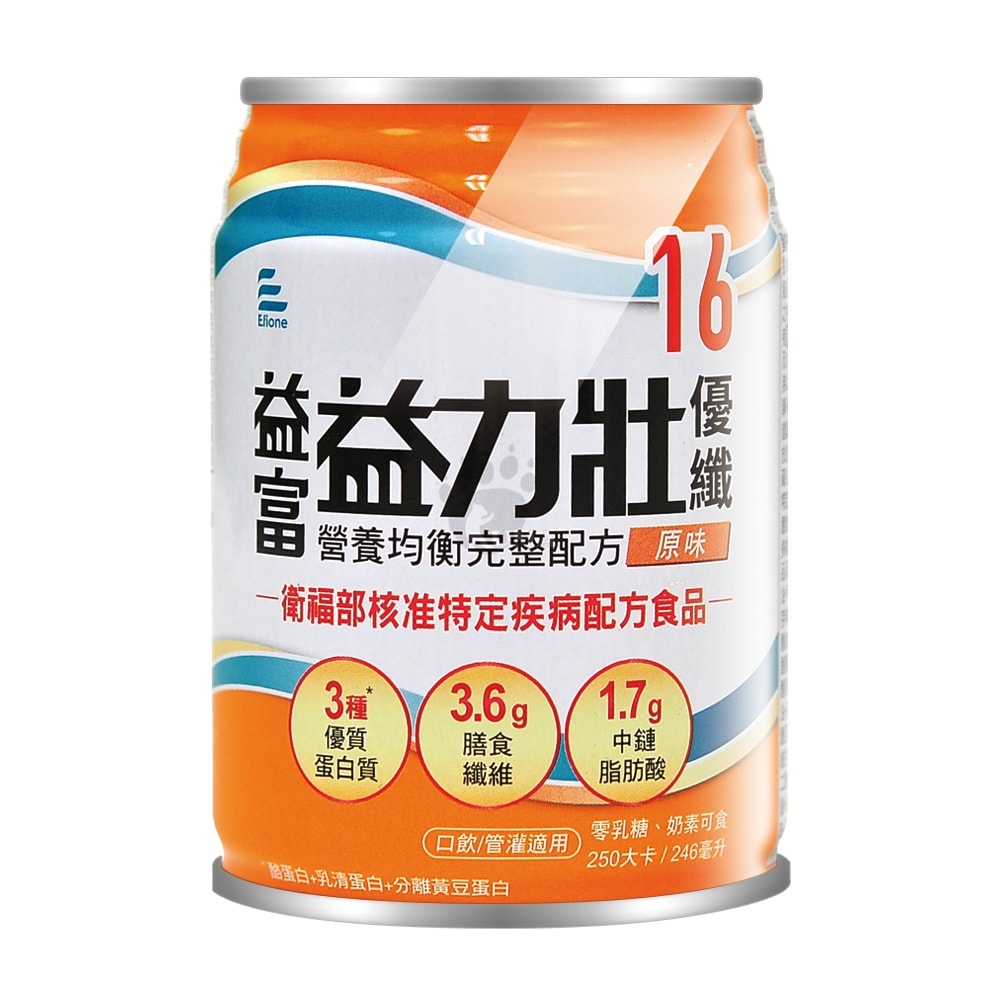 【益富】益力壯優纖16營養均衡完整配方 246mlx24瓶/1箱+贈4瓶 (原味)