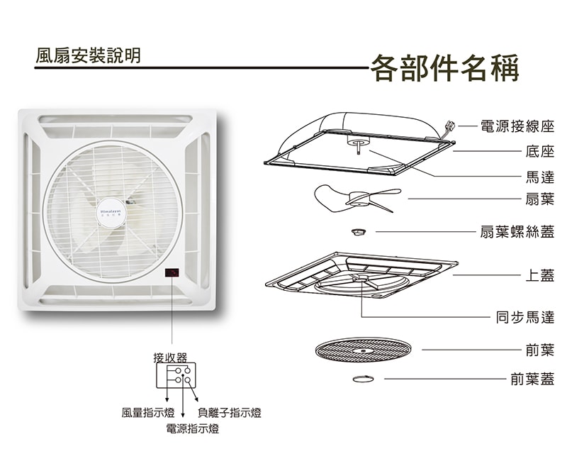 【太星電工】喜馬拉雅-輕鋼架DC直流節能循環扇 WFSDC891