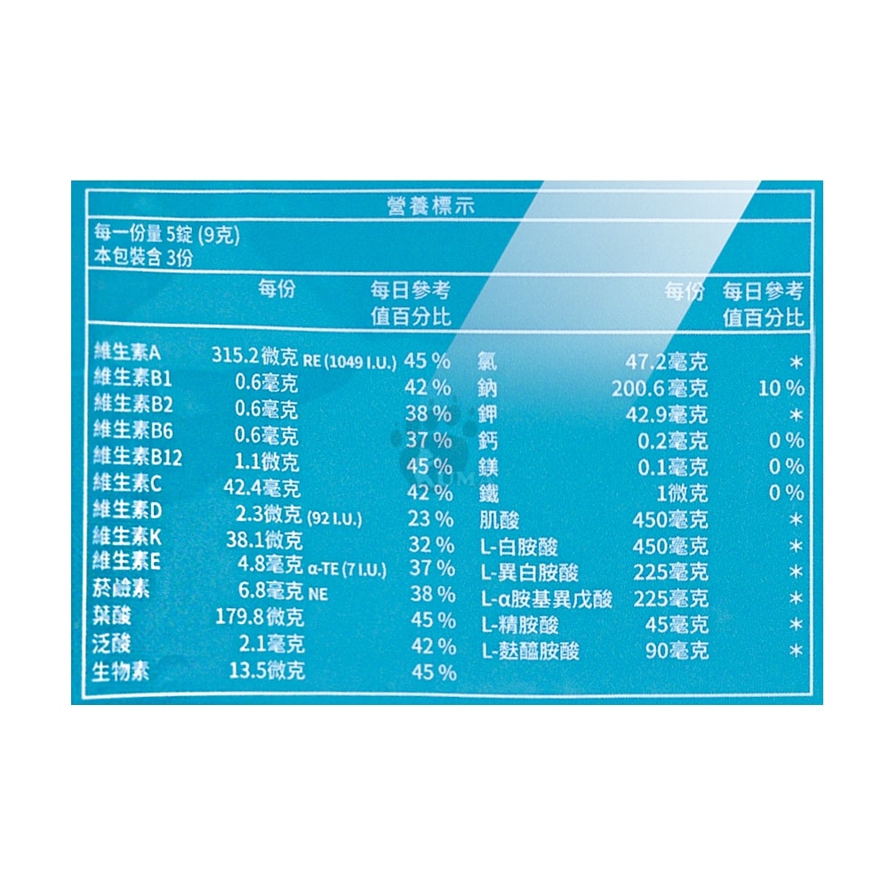 【CENTUPLE 千沛】BCAA+能量鹽錠 15粒/6包