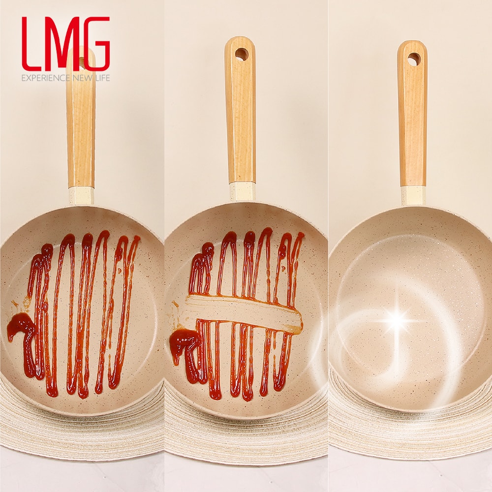 【LMG】香草系列不沾雪平鍋22cm(含蓋)