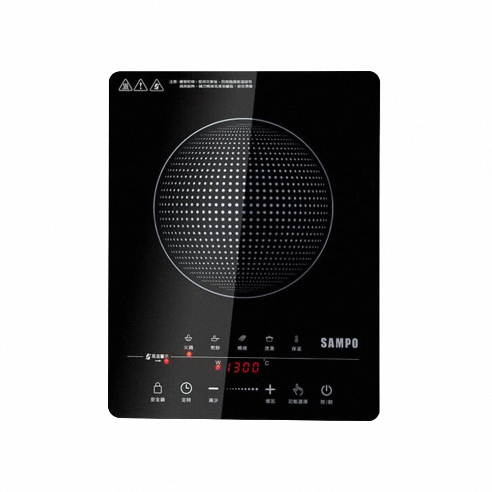 【SAMPO 聲寶】微電腦觸控不挑鍋黑晶電陶爐 KM-ZA13P