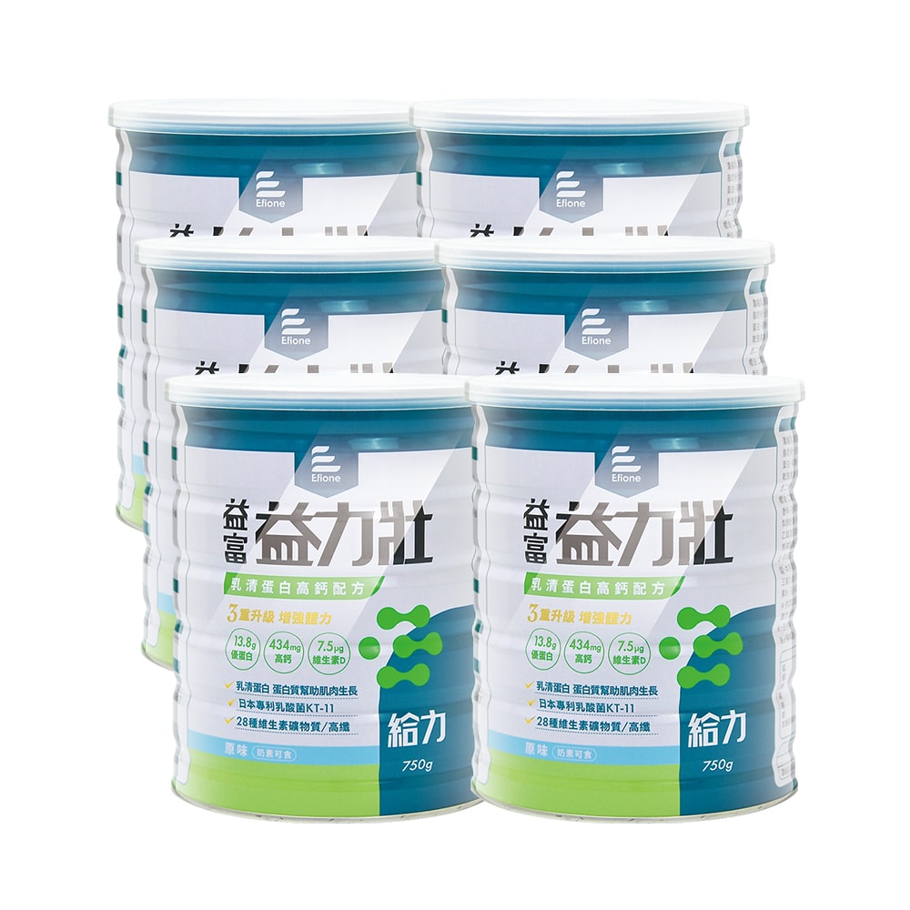 【NutritecEnjoy 益富】益力壯給力乳清蛋白高鈣配方 750g/6瓶