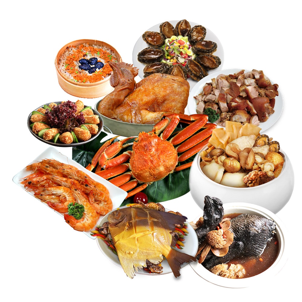 【築地一番鮮】年菜｜十品松葉蟹白鯧｜10道組｜8菜2湯｜8-10人
