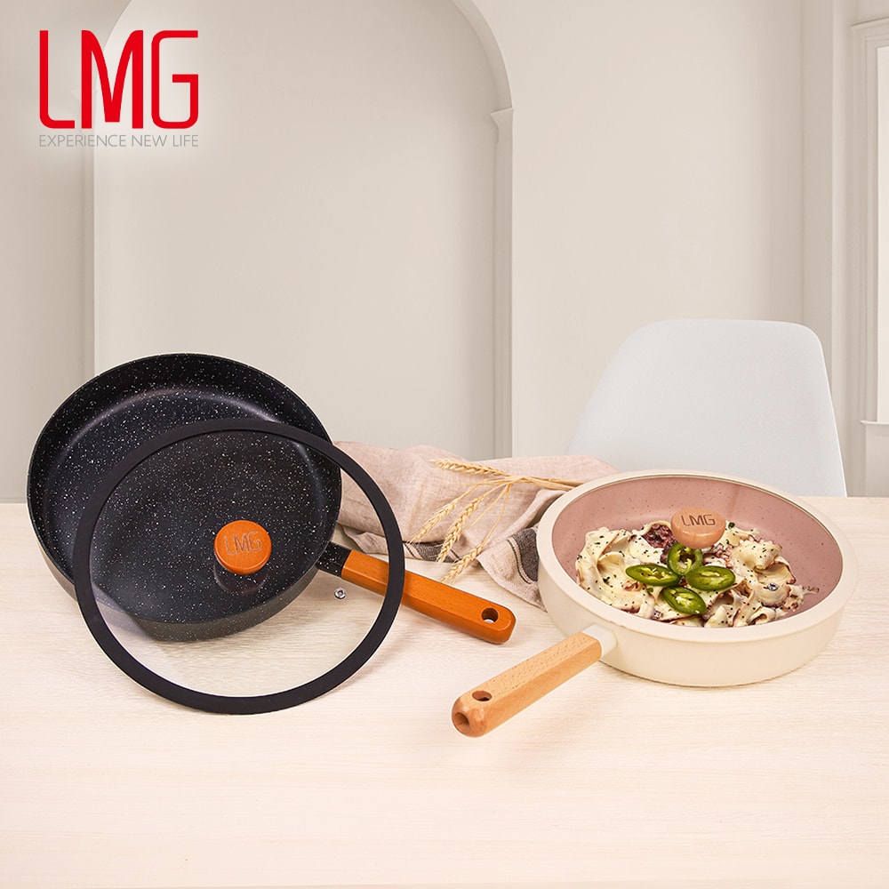 【LMG】雪藏系列不沾平底鍋28cm(含蓋)