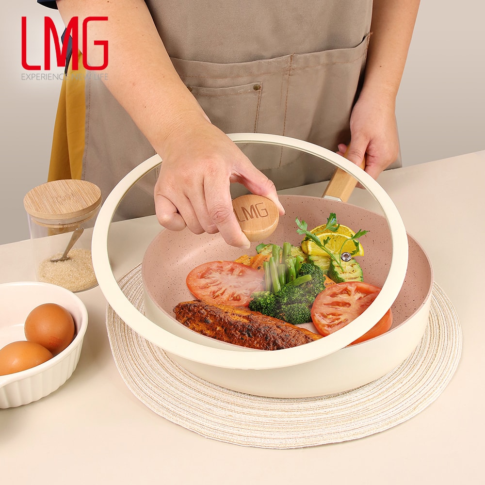 【LMG】雪藏系列不沾平底鍋28cm(含蓋)