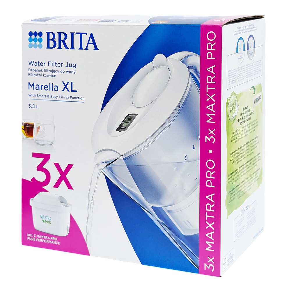 【BRITA】MARELLA XL 3.5L 濾水壺 內含 MAXTRA PRO 濾芯3顆
