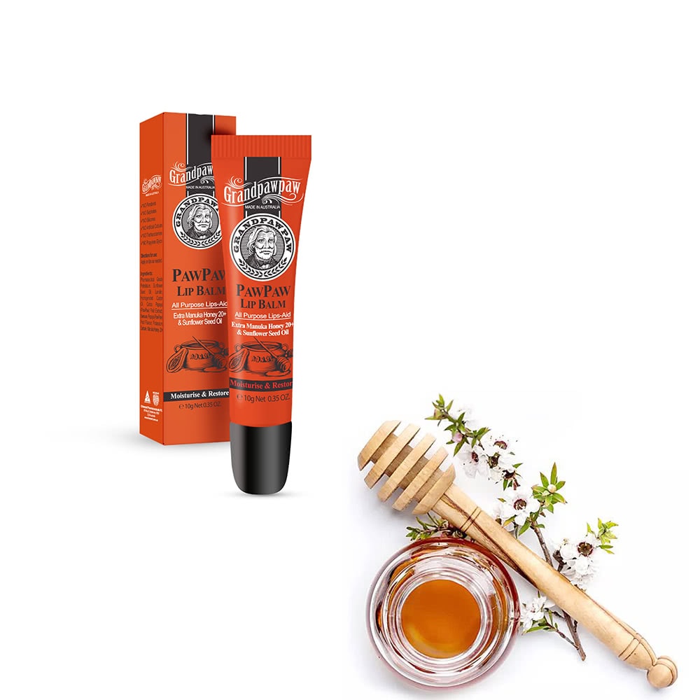 【澳洲 Grandpawpaw】木瓜護唇膏含曼努考蜂蜜葵花籽油(4 入組 10g/條)