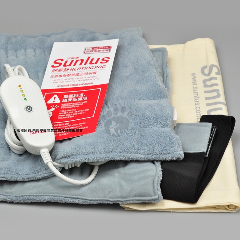 【Sunlus 三樂事】柔毛熱敷墊(大) SP1212 30x60cm (智慧控溫、商品本體可水洗)