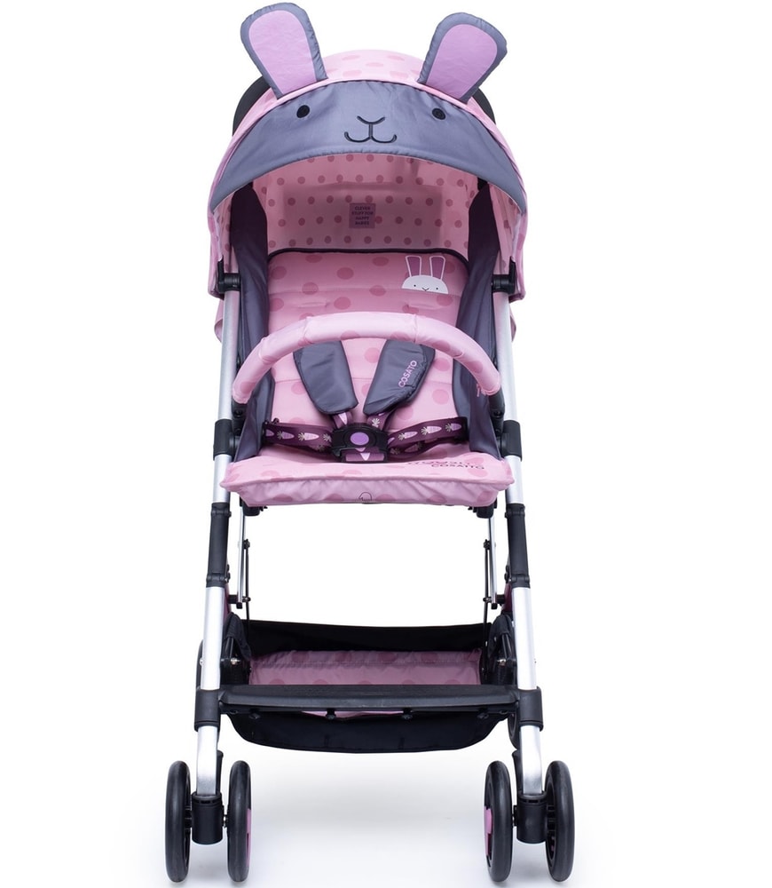 【HTGC】粉兔兔鋁合金嬰兒車(單手秒收/鋁合金車架/單腳剎車/170度平躺)嬰兒車/推車/手推車/娃娃車/多功能推車