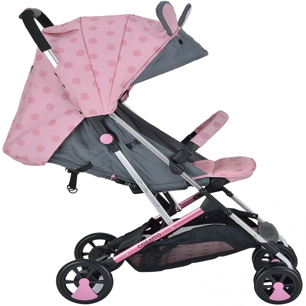 【HTGC】粉兔兔鋁合金嬰兒車(單手秒收/鋁合金車架/單腳剎車/170度平躺)嬰兒車/推車/手推車/娃娃車/多功能推車