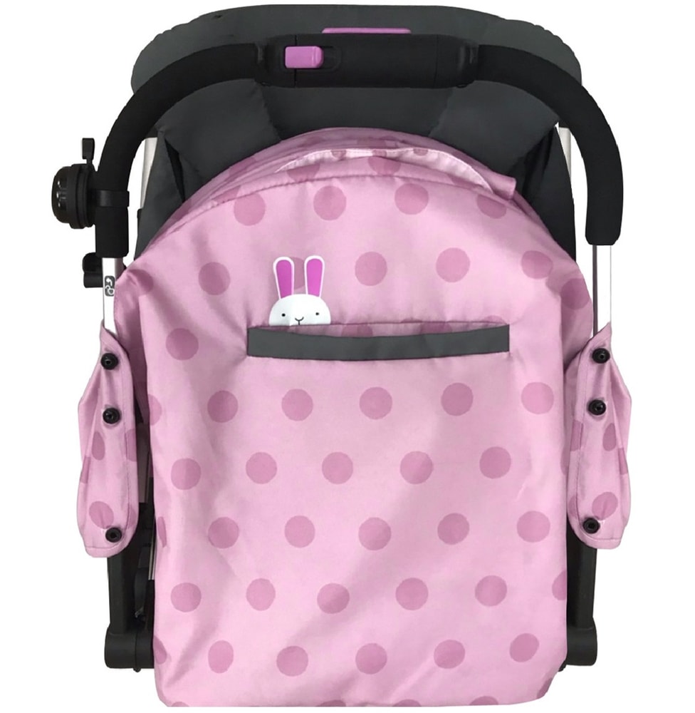 【HTGC】粉兔兔鋁合金嬰兒車(單手秒收/鋁合金車架/單腳剎車/170度平躺)嬰兒車/推車/手推車/娃娃車/多功能推車