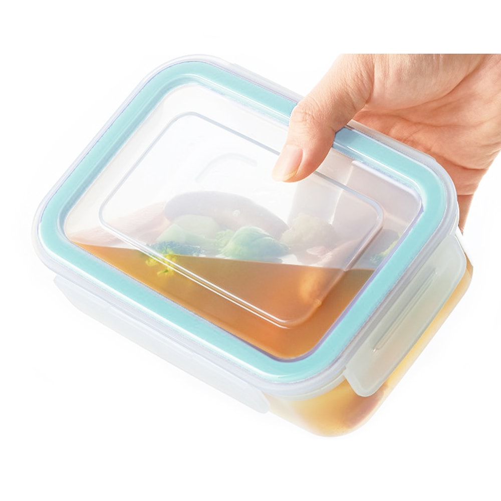 【Lustroware】日本岩崎日本製可套疊防漏微波保鮮盒-1.3L(原廠總代理)