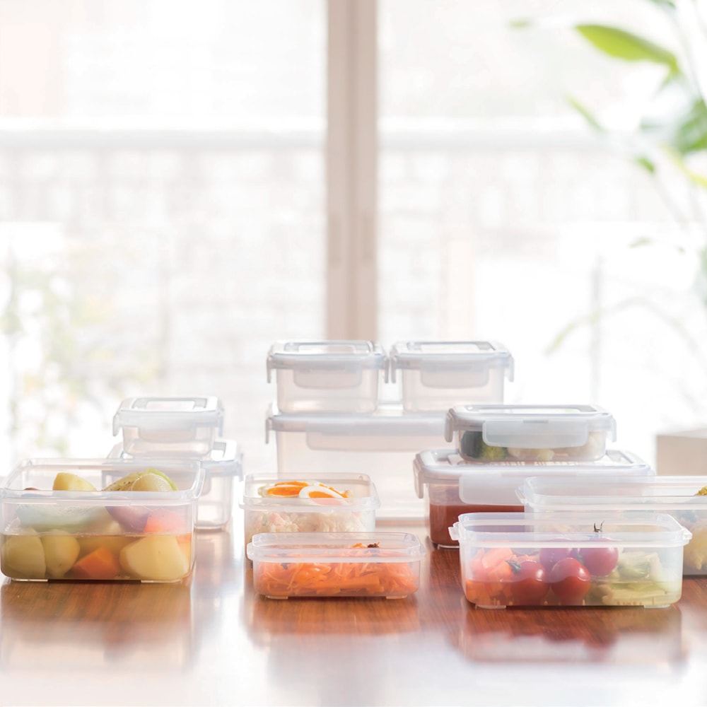 【Lustroware】日本岩崎日本製可套疊防漏微波保鮮盒-1.3L(原廠總代理)