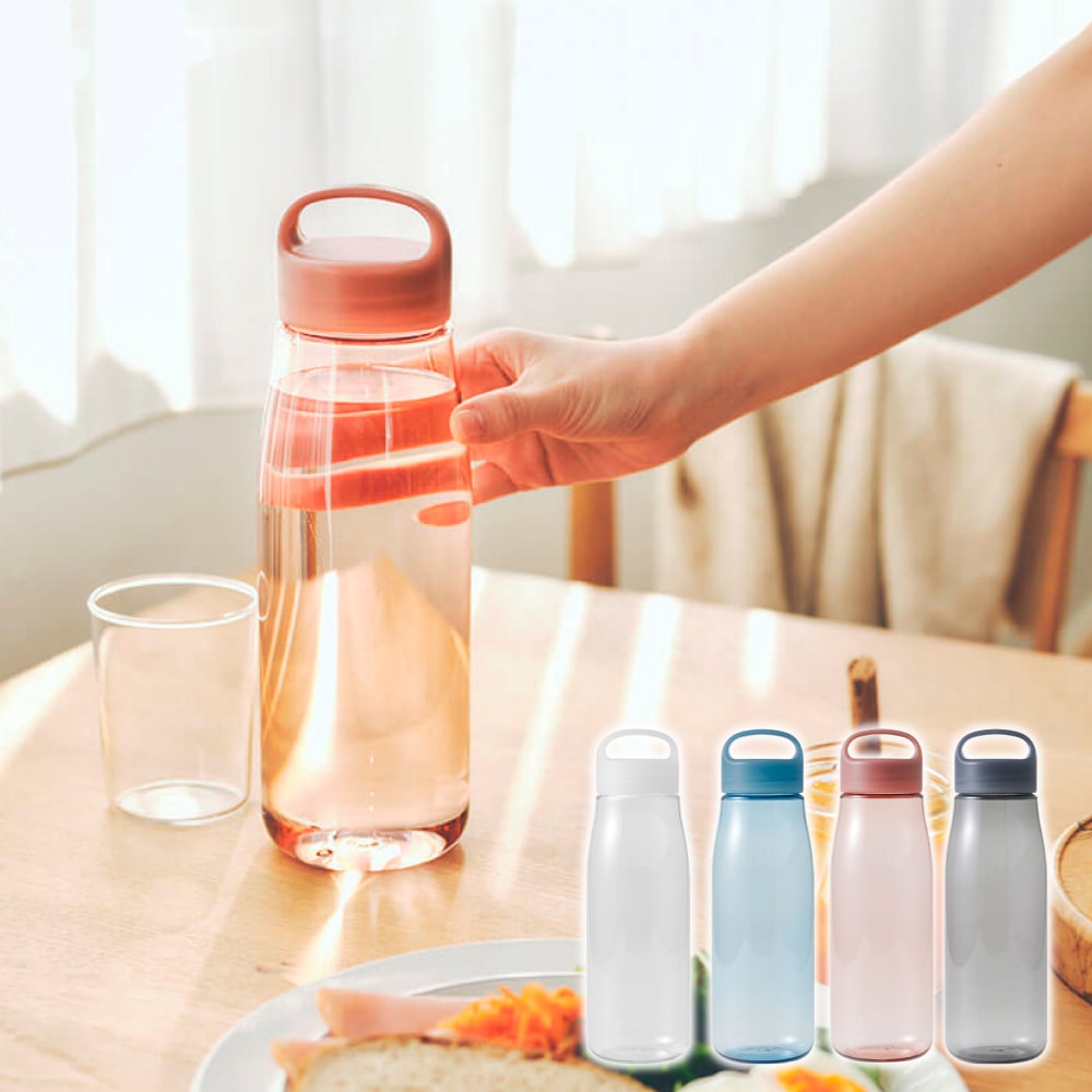 【MARNA】買1送1 日本Cocuri系列 日本製Tritan材質大容量環保粉彩冷水瓶-1L 贈品隨貨出(原廠總代理)