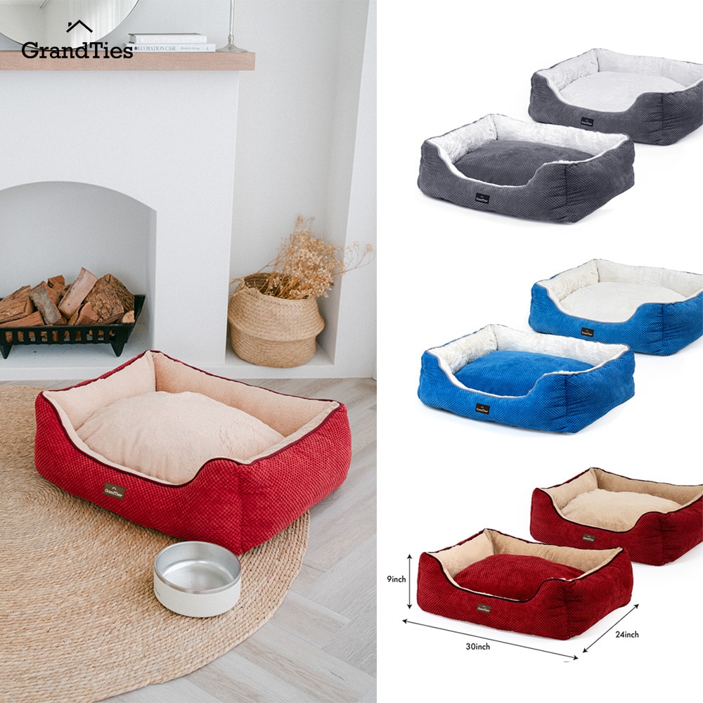 【GrandTies】時尚寵物床墊/寵物用品/狗床/貓床(GT601010301-03)可水洗/法蘭絨/天鵝絨