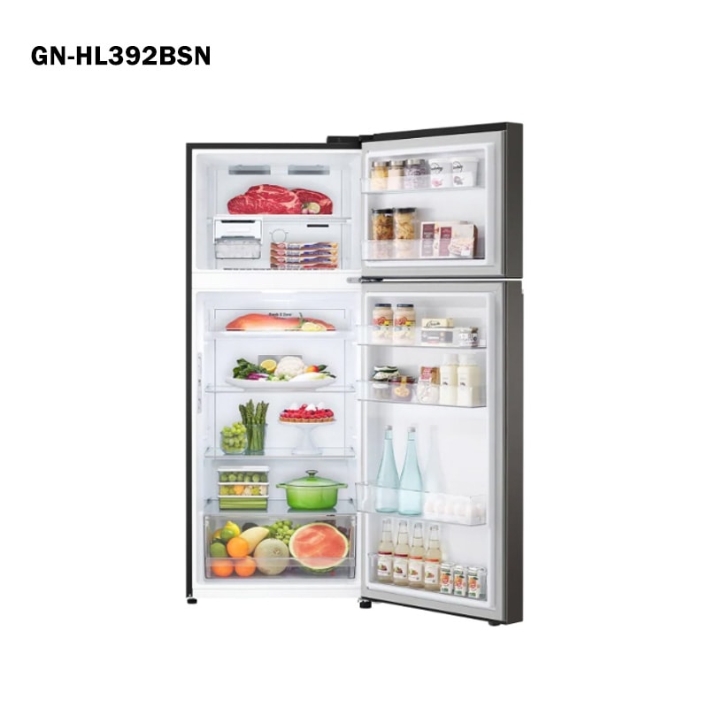 【LG 樂金】智慧變頻雙門冰箱 395L 冷藏305/冷凍90 (星夜黑) GN-HL392BSN