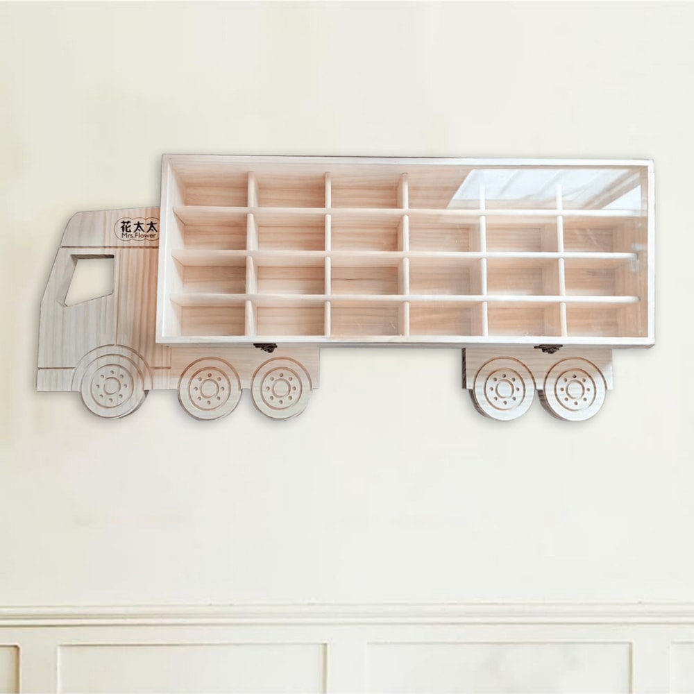 【花太太】兒童玩具車收納架 汽車模型收納架 24格(送3M無痕膠)