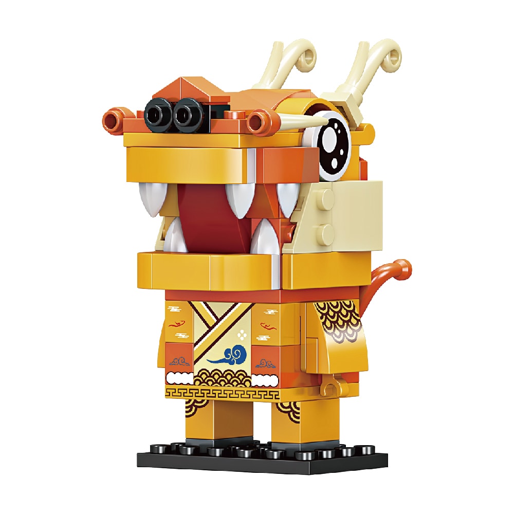 【花太太】甲辰龍開運積木組(關聖帝君/哪吒三太子/財神爺/甲辰龍)-贈福山宮開運錢母