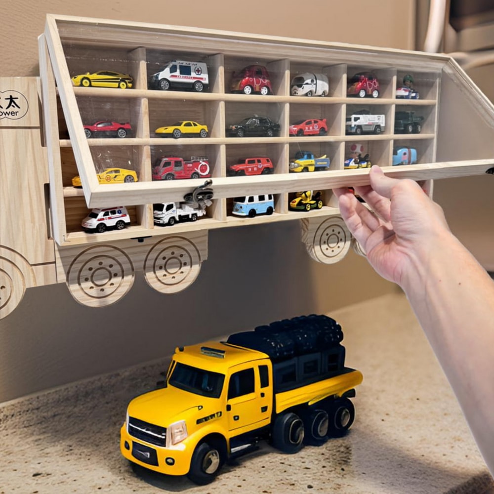 【花太太】兒童玩具車收納架 汽車模型收納架 24格(送3M無痕膠)