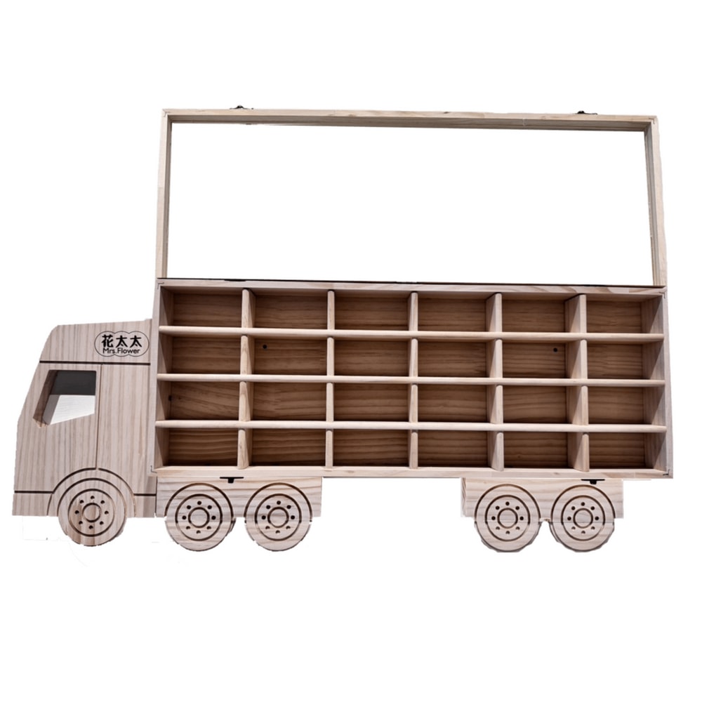 【花太太】兒童玩具車收納架 汽車模型收納架 24格(送3M無痕膠)