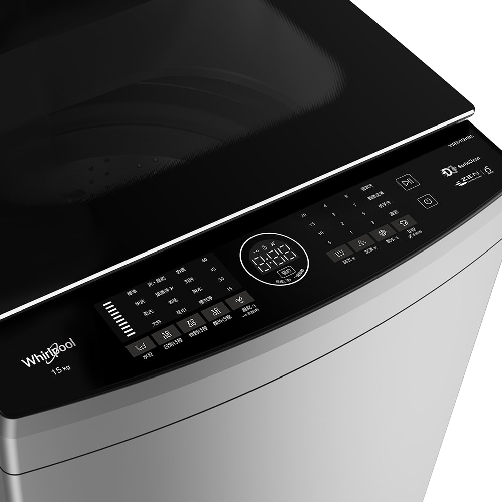 【Whirlpool 惠而浦】SonicClean 16公斤 DD直驅變頻直立洗衣機 VWED1611BS