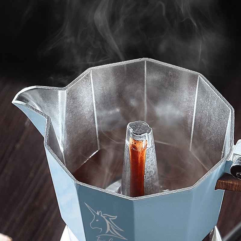 【FUJI-GRACE 日本富士雅麗】經典義式木紋手柄摩卡壺(2杯份)