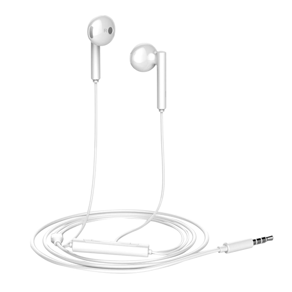 【HUAWEI 華為】原廠AM115 半入耳式耳機 3.5mm - 白 (盒裝)