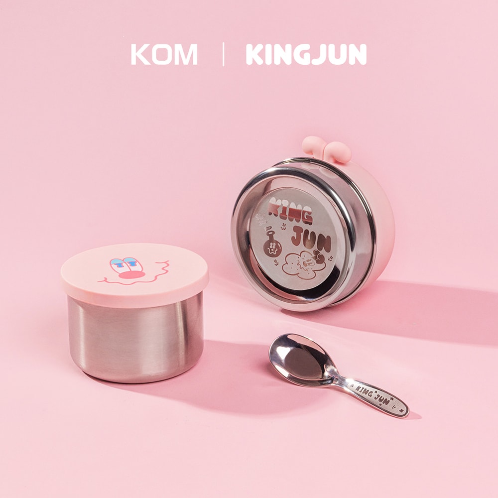 【KOM】xKINGJUN可微波不鏽鋼便當盒-蠢兔/BT