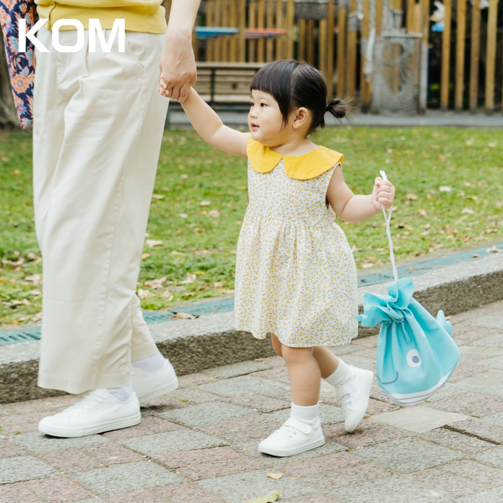 【KOM】海洋系列-小鯨魚兒童手提束口袋/便當袋/餐袋