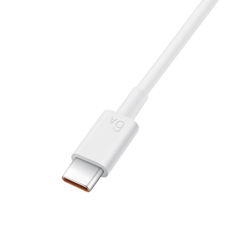【HUAWEI 華為】原廠CC801 6A Type-C to Type-C 超級快充充電線 1M - 白 (盒裝)
