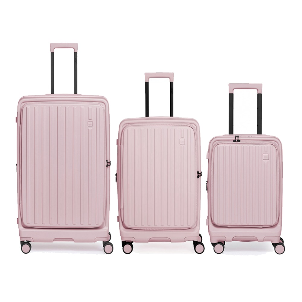 【Acer Fashion】二件組 巴塞隆納前開式行李箱20吋+28吋 夢幻粉-贈好禮