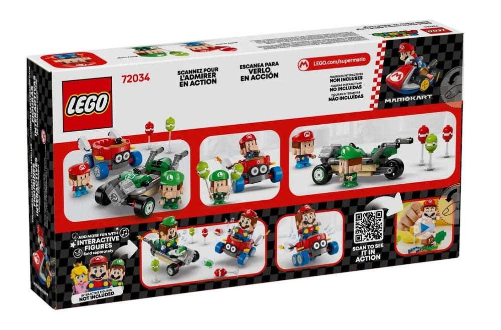 【LEGO 樂高】磚星球〡 72034 瑪莉歐系列 瑪利歐賽車-瑪利歐寶寶vs路易吉寶寶 Mario Kart™ – Baby Mario vs. Baby Luigi