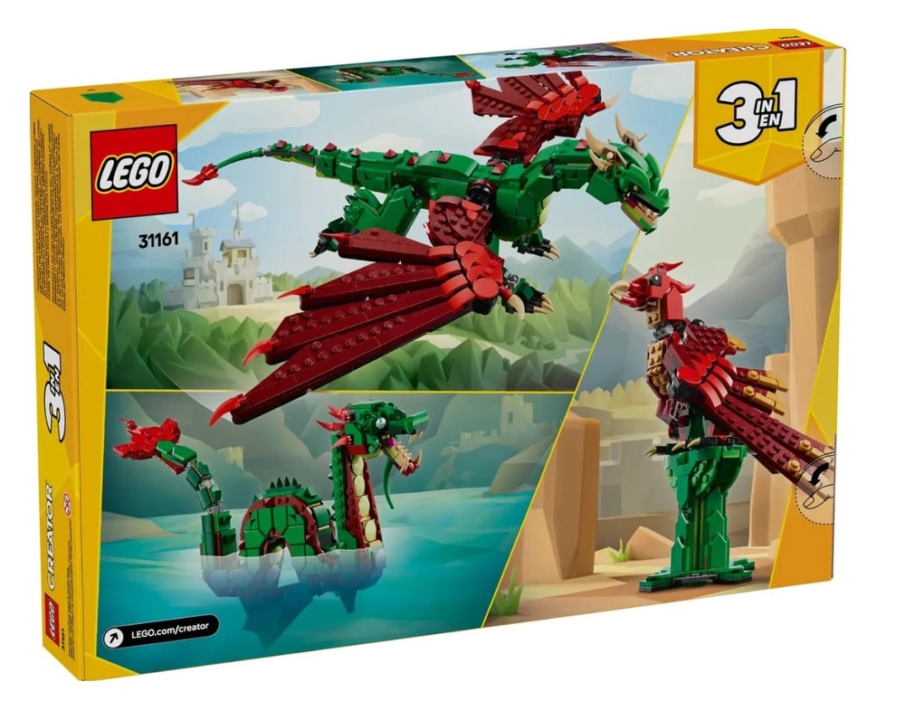 【LEGO 樂高】磚星球〡 31161 三合一系列 中世紀飛龍 Medieval Dragon