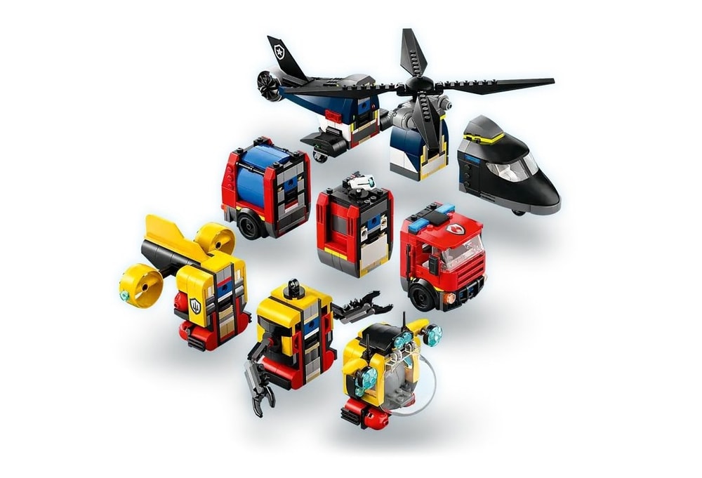 【LEGO 樂高】磚星球〡 60462 城市系列 直升機、消防車和潛水艇套裝 Helicopter, Fire Truck & Submarine Remix