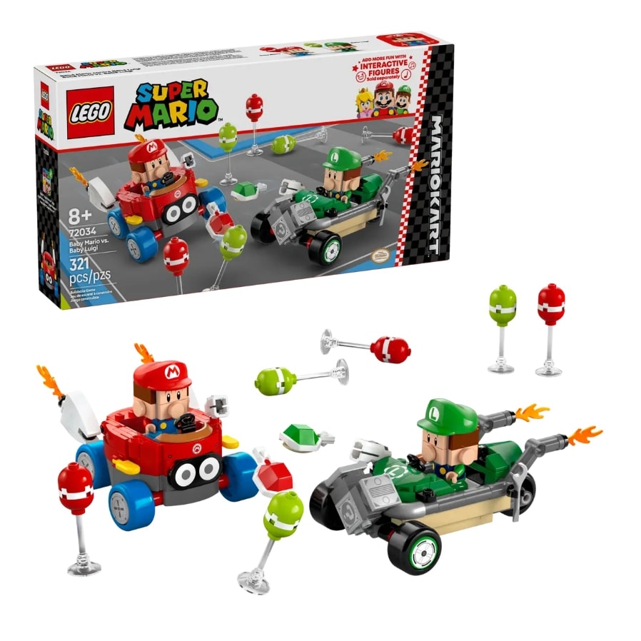 【LEGO 樂高】磚星球〡 72034 瑪莉歐系列 瑪利歐賽車-瑪利歐寶寶vs路易吉寶寶 Mario Kart™ – Baby Mario vs. Baby Luigi