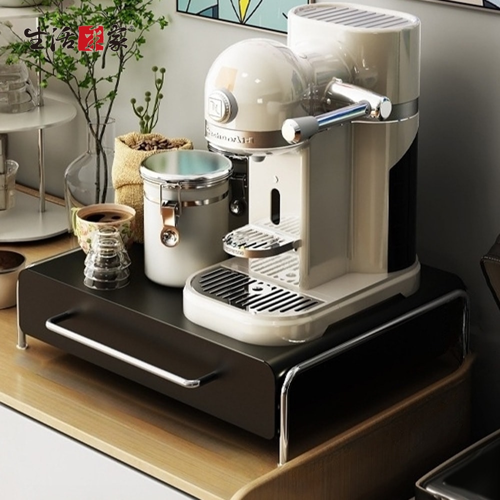 【生活采家】CaféDeck膠囊咖啡機抽屜置物架 大號 (二色可選)