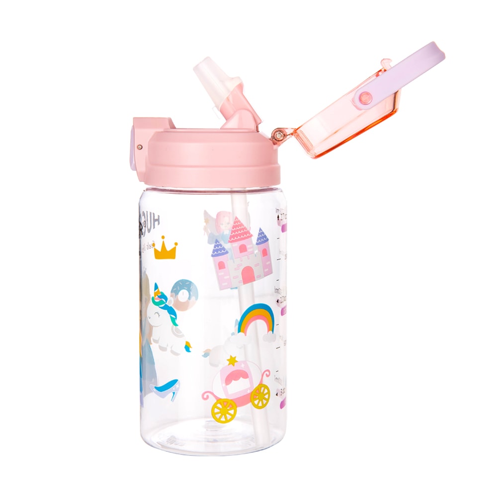 【HUGGER】彈蓋吸管水壺 550ml 亮麗公主
