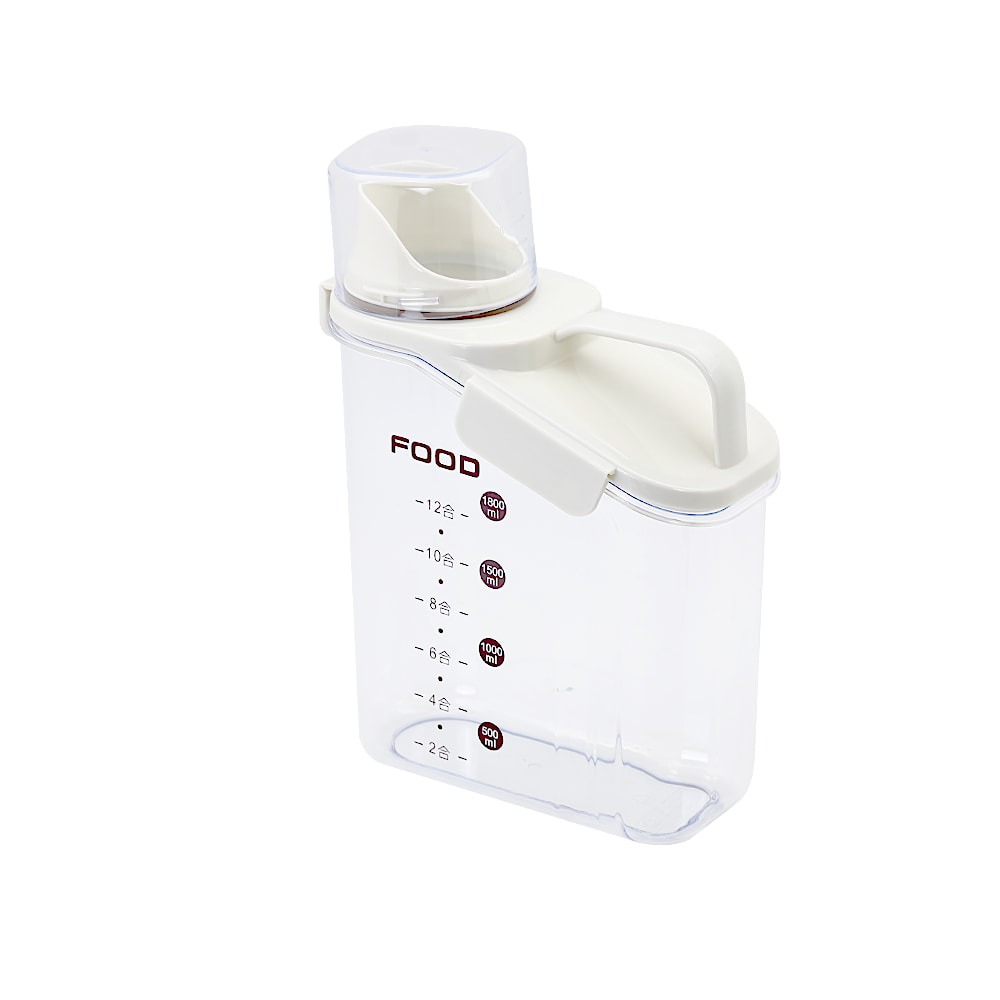 【生活采家】透明手提密封儲物罐2kg 2入組 (三色隨機)