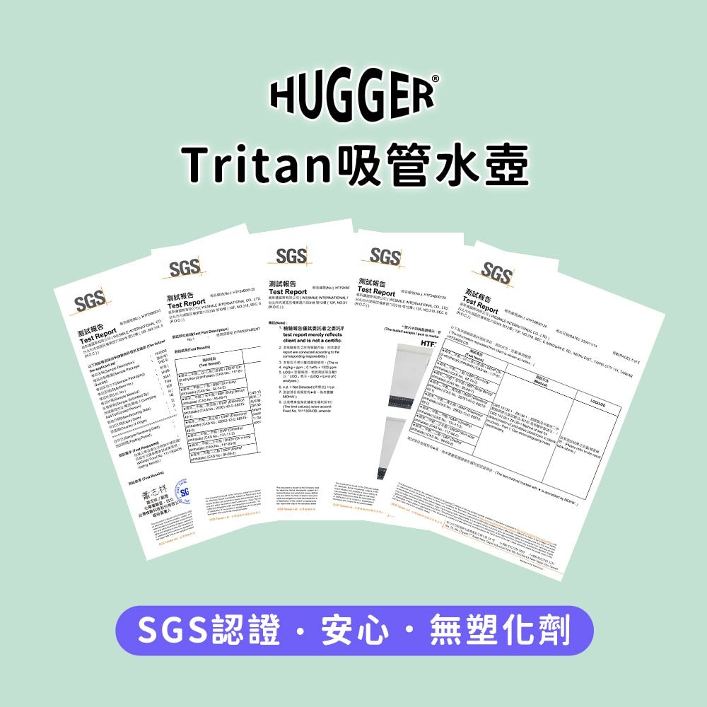 【HUGGER】彈蓋吸管水壺 550ml 快樂恐龍