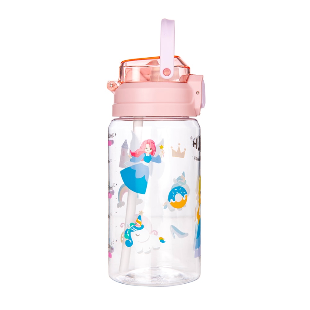 【HUGGER】彈蓋吸管水壺 550ml 亮麗公主