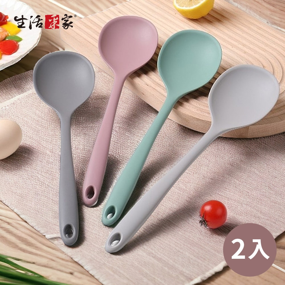 【生活采家】全包覆矽膠扁勺鏟 2入組