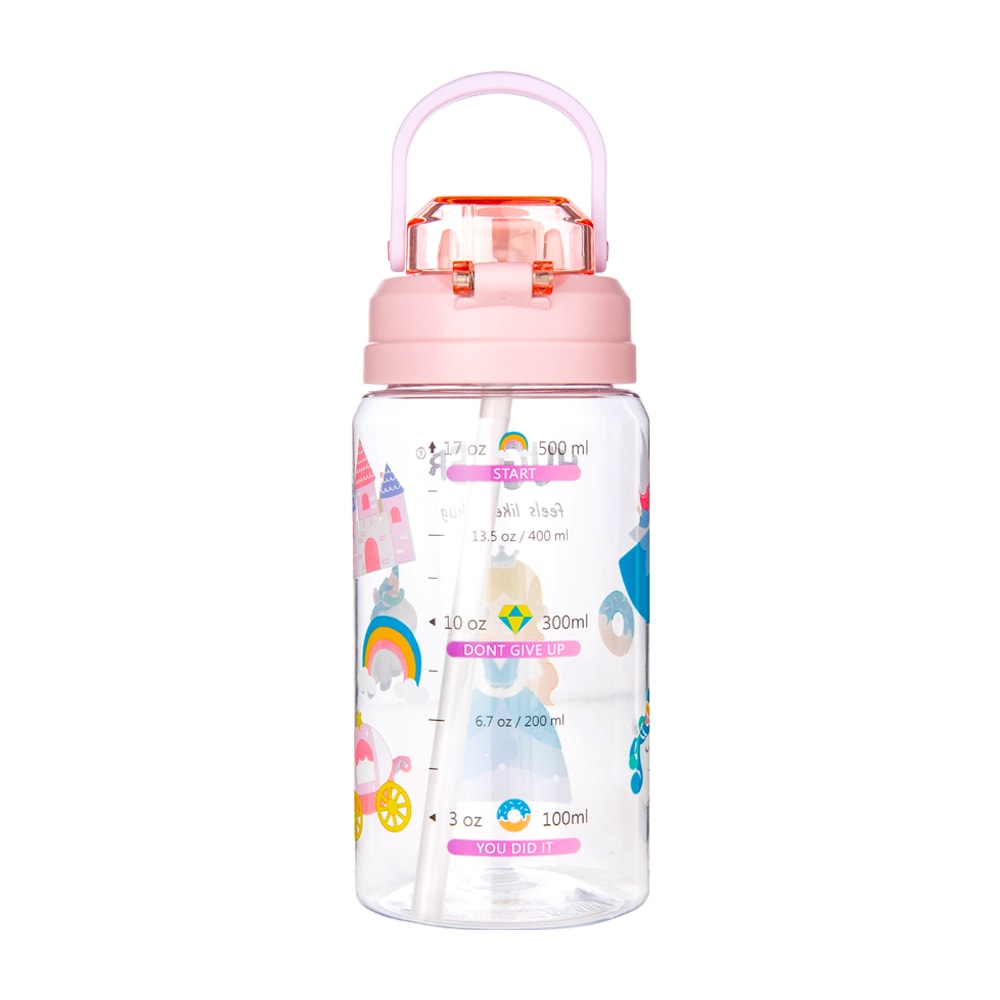 【HUGGER】彈蓋吸管水壺 550ml 亮麗公主